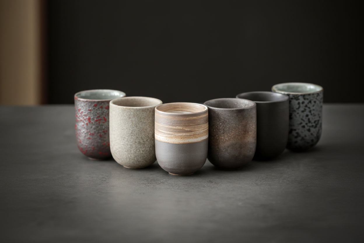 Keramik Tassen Japanisches Steinzeug Porzellan 130 ml Teebecher